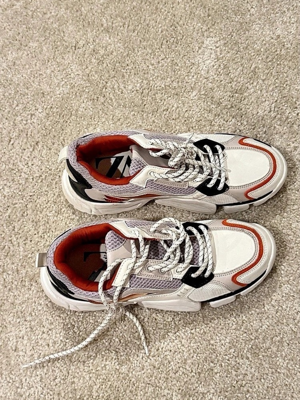 Zara Multi-Piece Sneakers White & Black